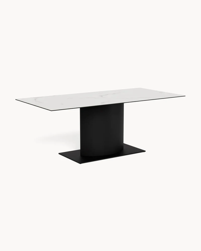 Tavolo da pranzo con piano in ceramica effetto marmo Marbella