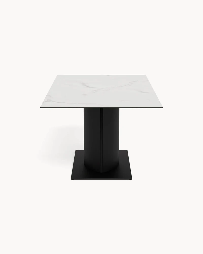 Tavolo da pranzo con piano in ceramica effetto marmo Marbella