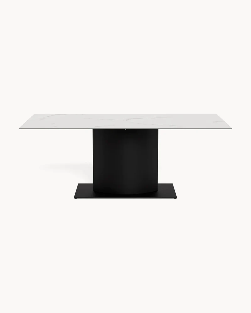 Tavolo da pranzo con piano in ceramica effetto marmo Marbella