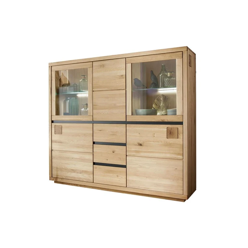 Credenza Fende II WZ-0159 in Rovere Selvatico Oliato con Vetrina