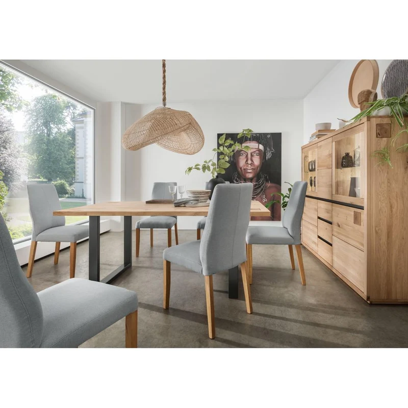 Credenza Fende II WZ-0159 in Rovere Selvatico Oliato con Vetrina