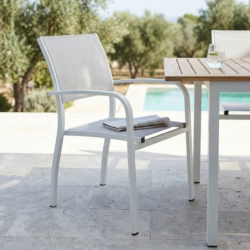 Poltrona Savannah in Alluminio Bianco