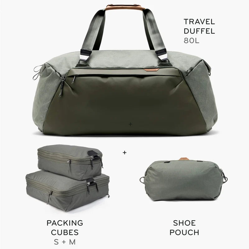 80L Travel Duffel + Bundle 2 | Sage
