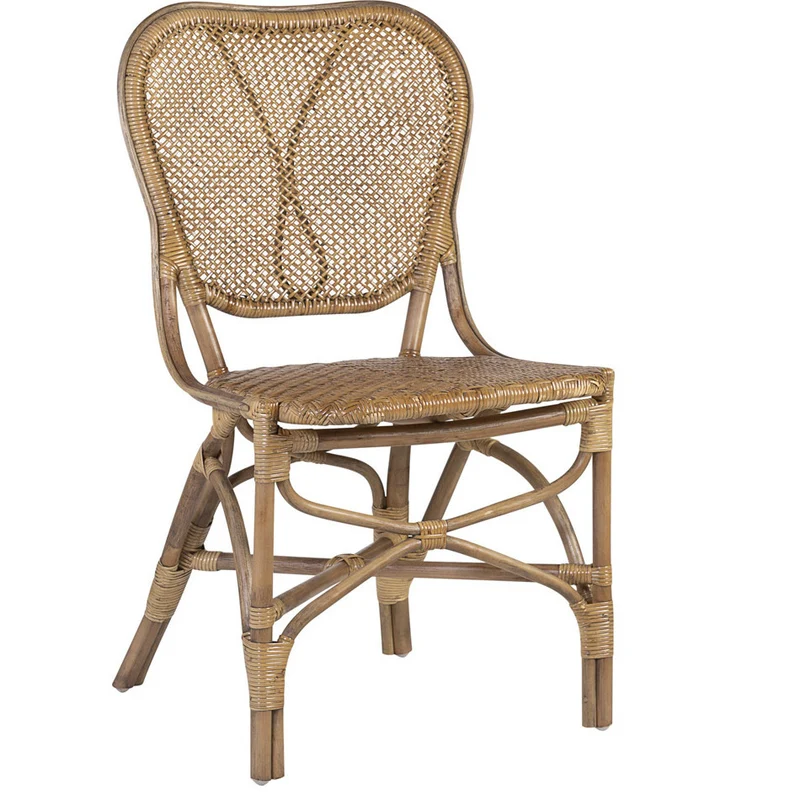 Sedia Bistrò Rattan Naturale Bamboo Miele Lorya