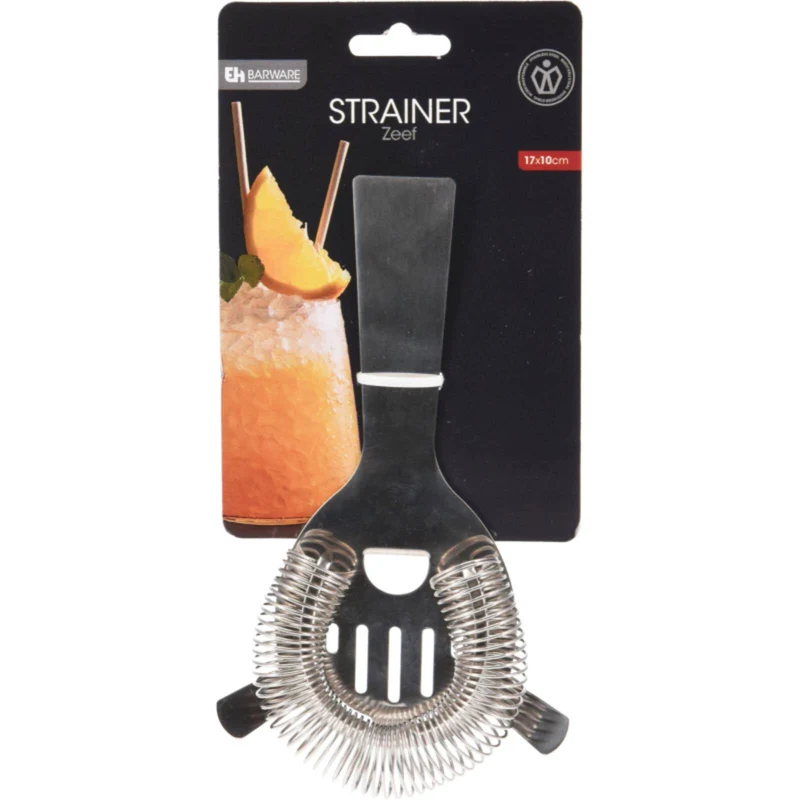 Colino in acciaio inox con retina per cocktail 17 x 10 cm