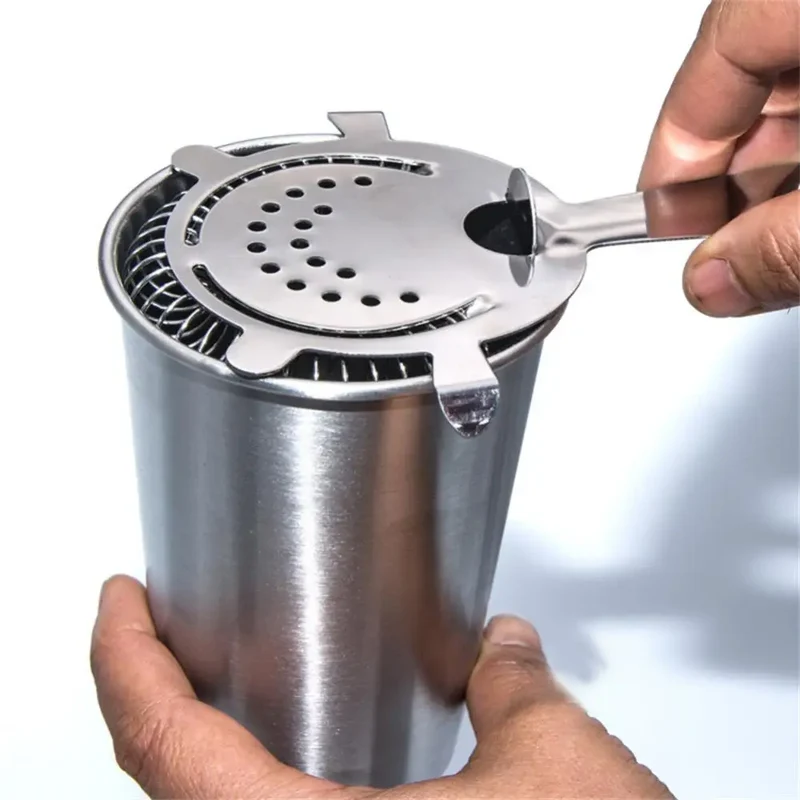 Colino in acciaio inox con retina per cocktail 17 x 10 cm