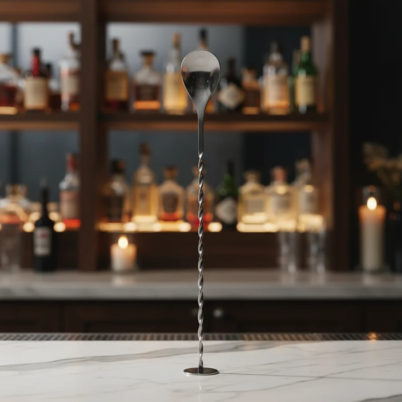 Cucchiaio per mescolare cocktail in acciaio inossidabile da 28 cm