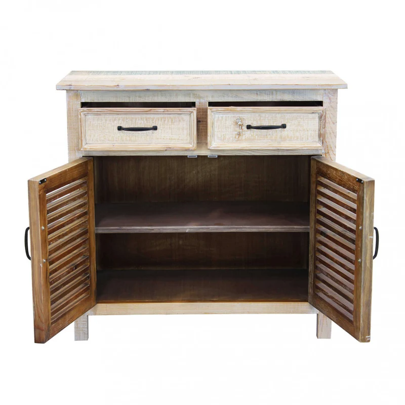 Mobile in legno "Chad" con 2 cassetti e 2 ante in legno colorato 90 x 42 x 85 h cm