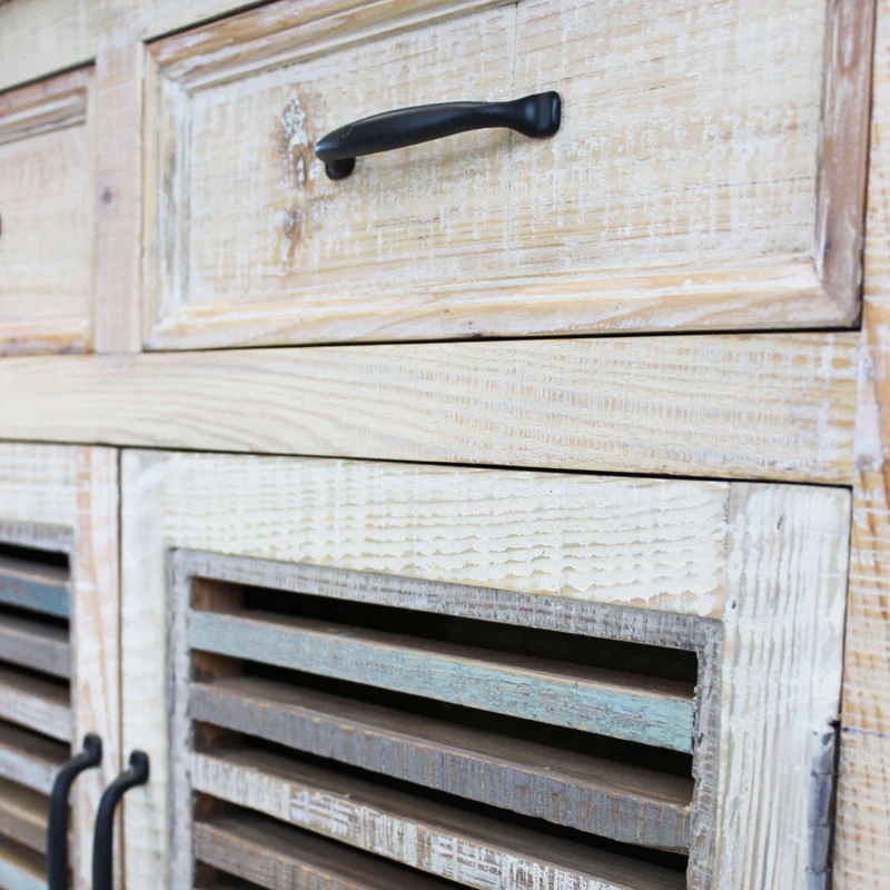 Mobile in legno "Chad" con 2 cassetti e 2 ante in legno colorato 90 x 42 x 85 h cm