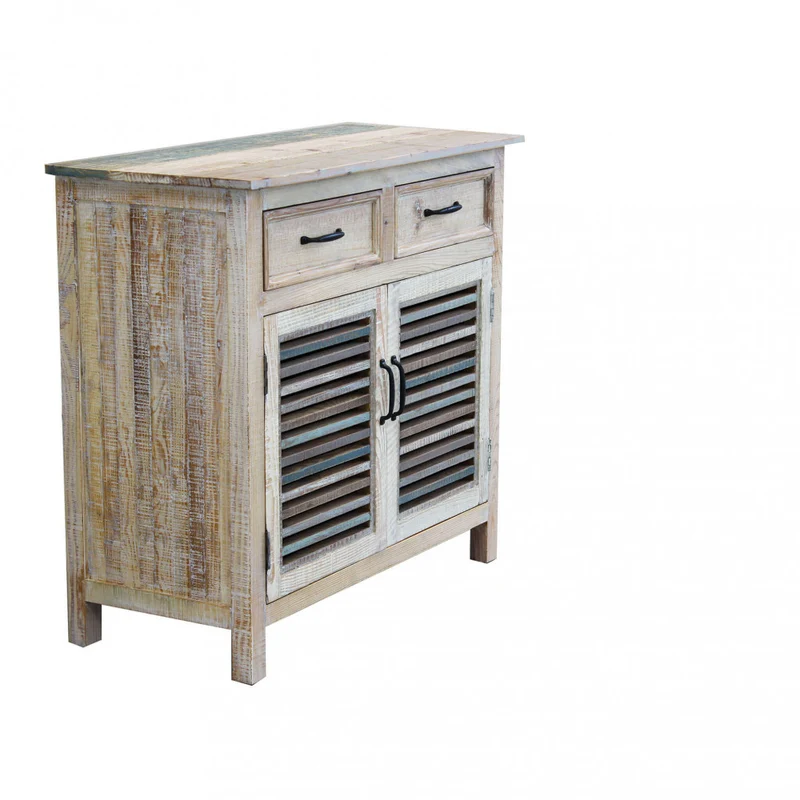 Mobile in legno "Chad" con 2 cassetti e 2 ante in legno colorato 90 x 42 x 85 h cm