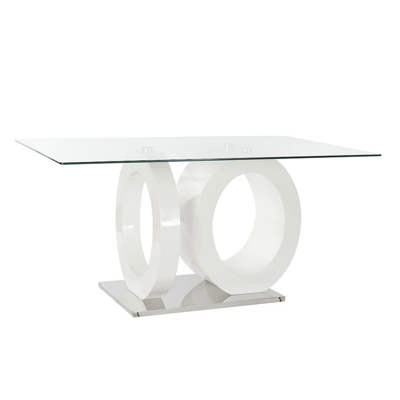 Tavolo base living bianca cristallo