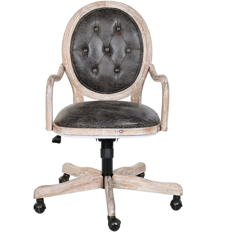 Sedia girevole vintage francese per ufficio