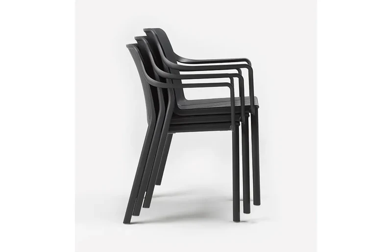 Poltrona "Tiberina Armchair" in polipropilene fiber-glass per giardino, bar e ristorante "Made in Italy"