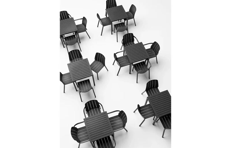 Poltrona "Tiberina Armchair" in polipropilene fiber-glass per giardino, bar e ristorante "Made in Italy"