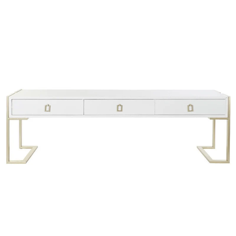 Tavolino vintage chic bianco