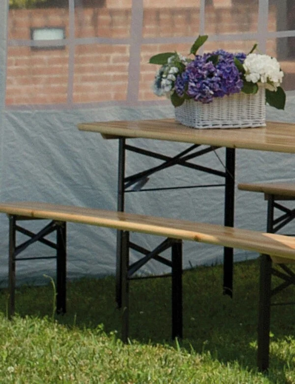 Tavolo Birreria in legno e ferro TB4