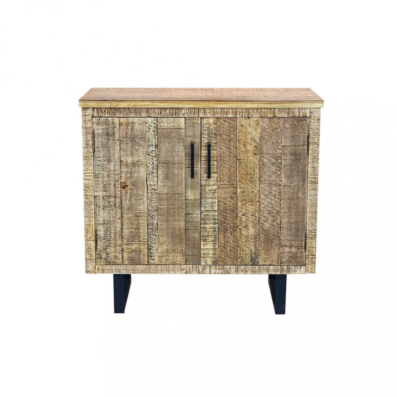 Mobile "Benson" con 3 ante con gambe in metallo nero 135 x 45 x 83 cm