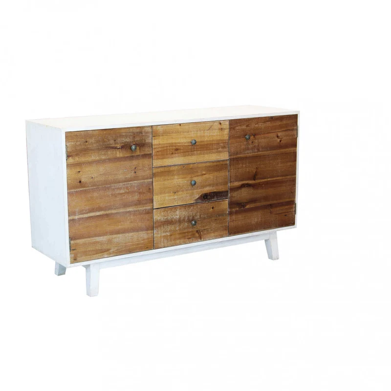 Mobile "Austen" con 2 ante e 3 cassetti con decoro color naturale, 142 x 45 x 83 h cm