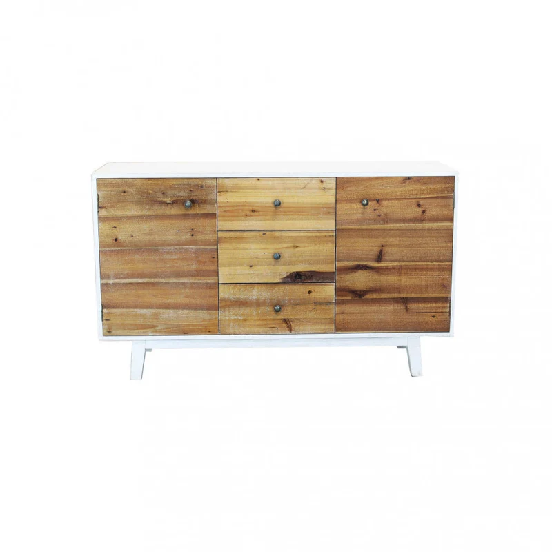 Mobile "Austen" con 2 ante e 3 cassetti con decoro color naturale, 142 x 45 x 83 h cm
