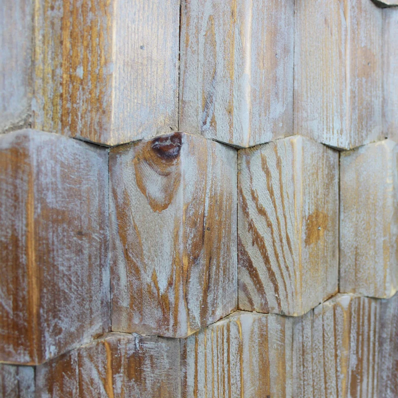 Mobile "Antwan" con 4 ante con decoro color naturale, 180 x 45 x 80 h cm