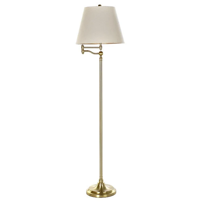 Lampada da terra vintage dorata