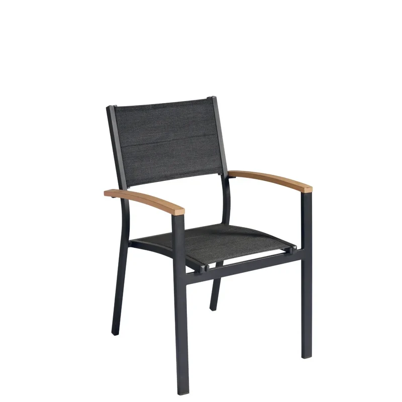 Sedia in Alluminio e Teak CHT81G