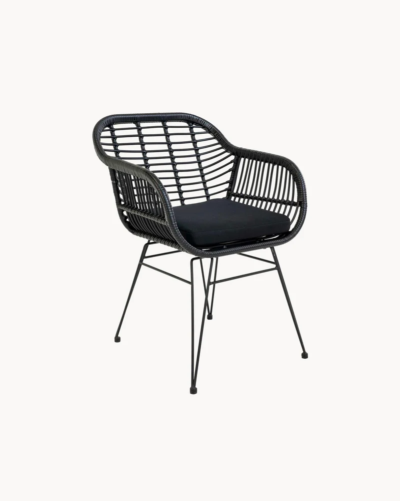 Set 2 sedie da esterno in rattan sintetico Vivienne