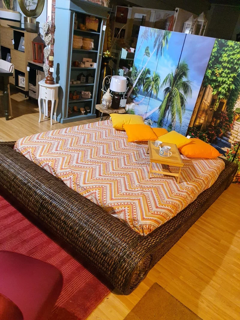 Letto Tatami Intrecciato con Fibra Naturale