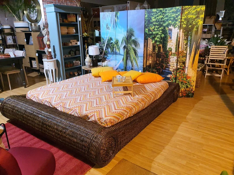 Letto Tatami Intrecciato con Fibra Naturale