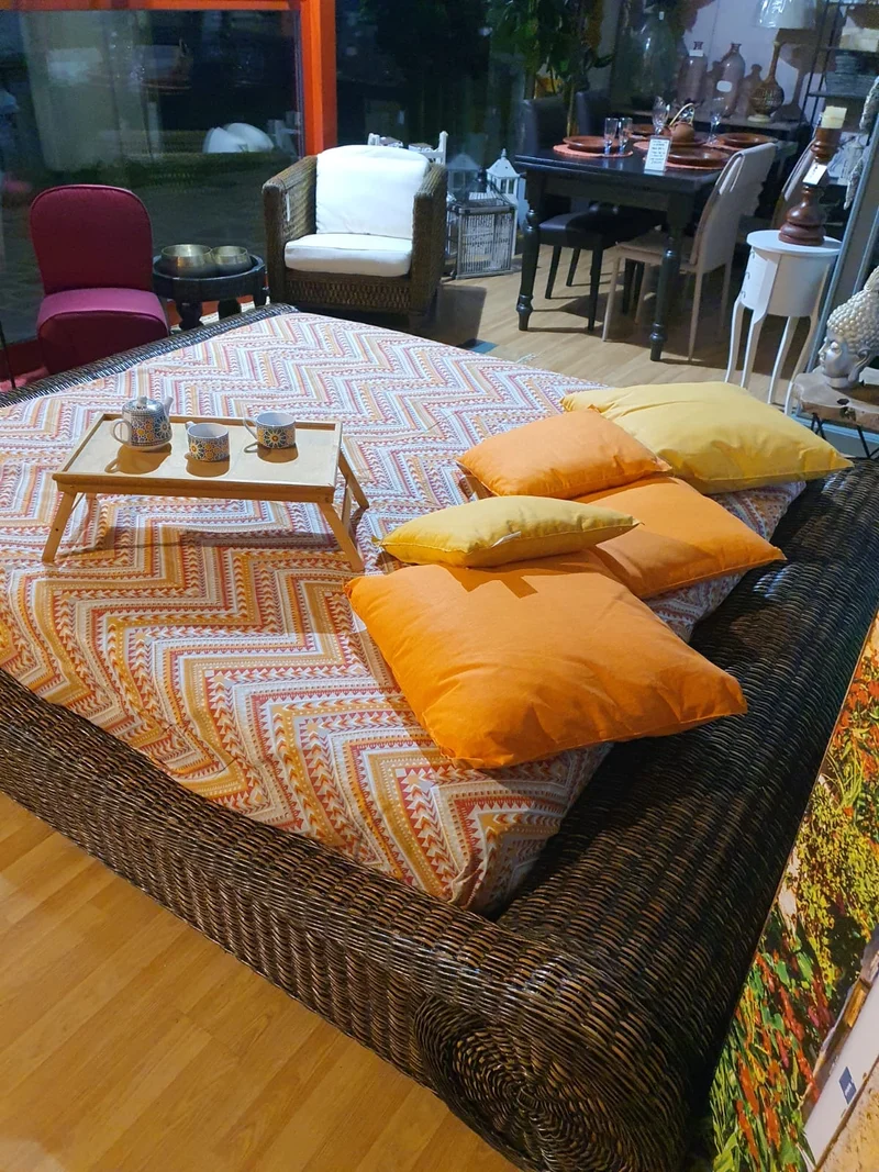 Letto Tatami Intrecciato con Fibra Naturale