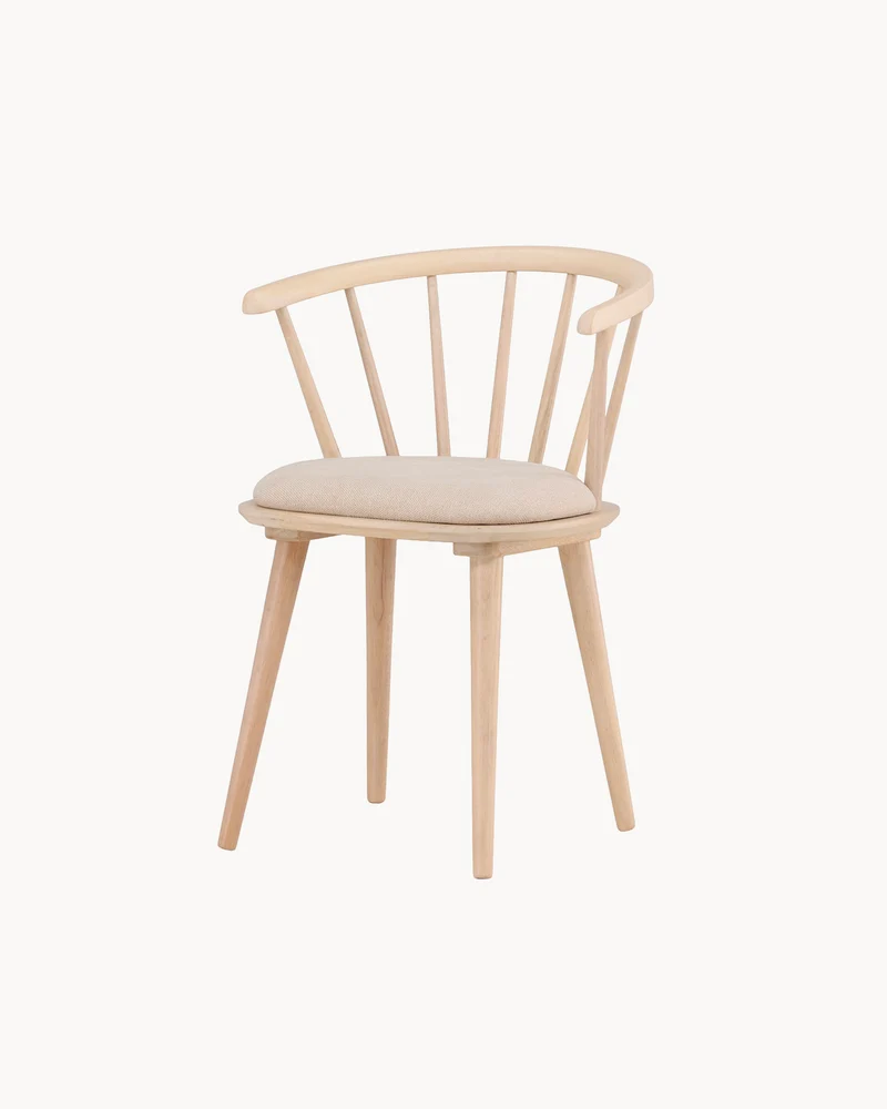 Set 2 sedie da pranzo in legno con cuscino Bobby