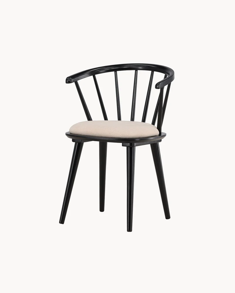 Set 2 sedie da pranzo in legno con cuscino Bobby