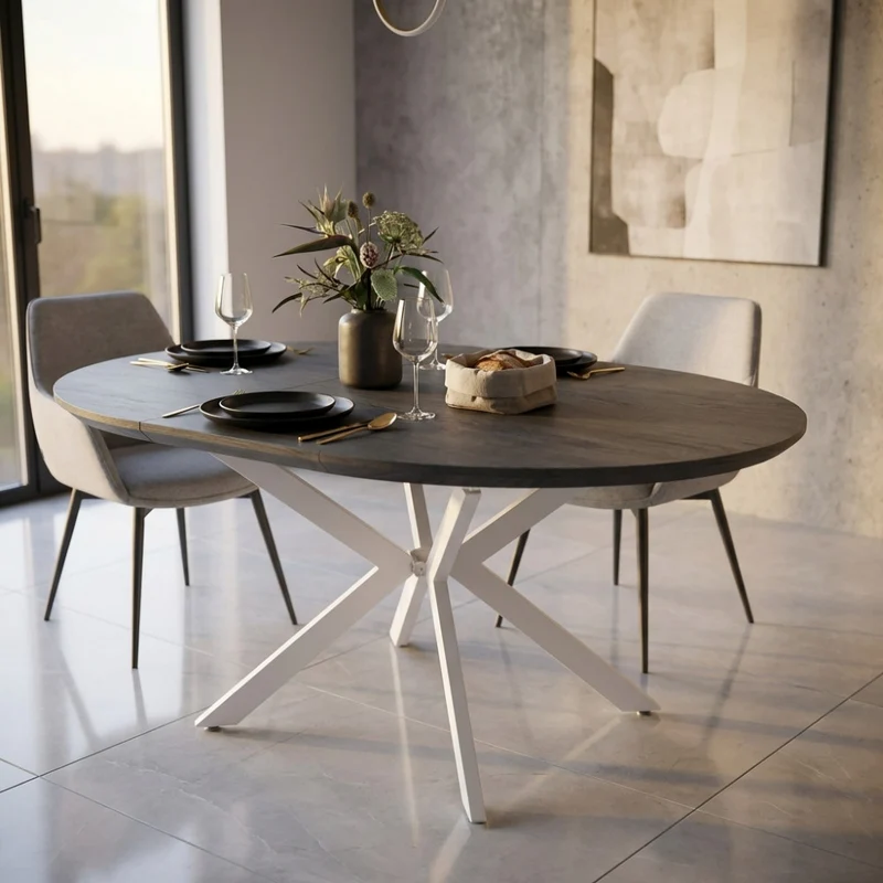 Tavolo da Pranzo Garry in Melaminico Effetto Legno