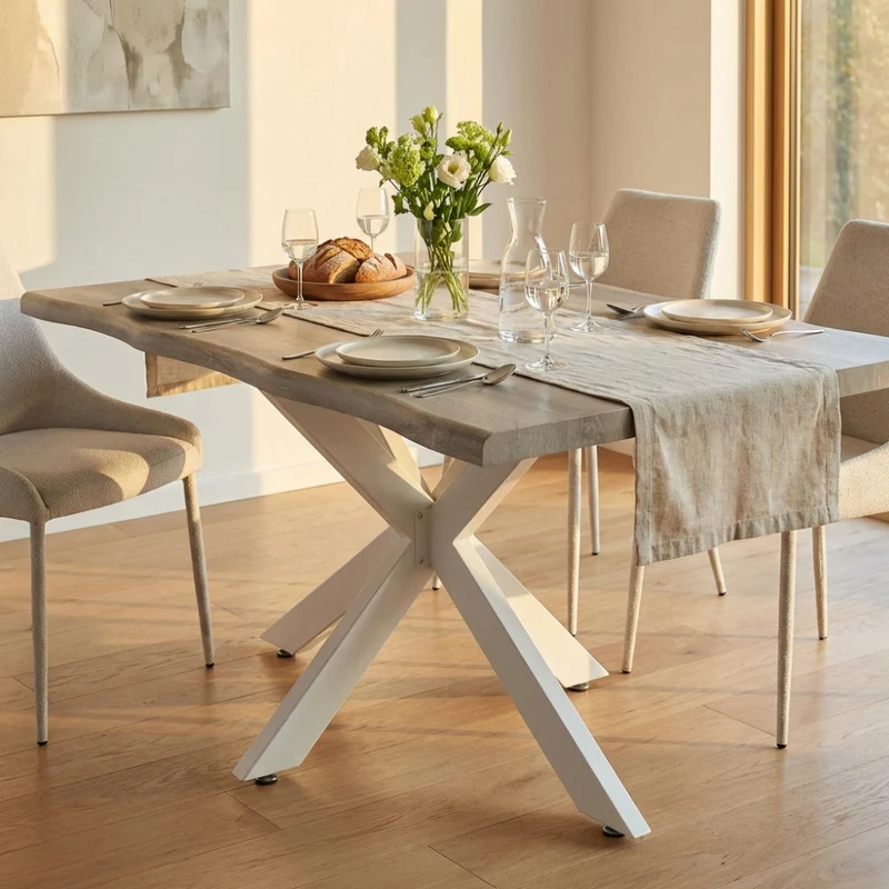 Tavolo da Pranzo Floyd in Melaminico Effetto Quercia