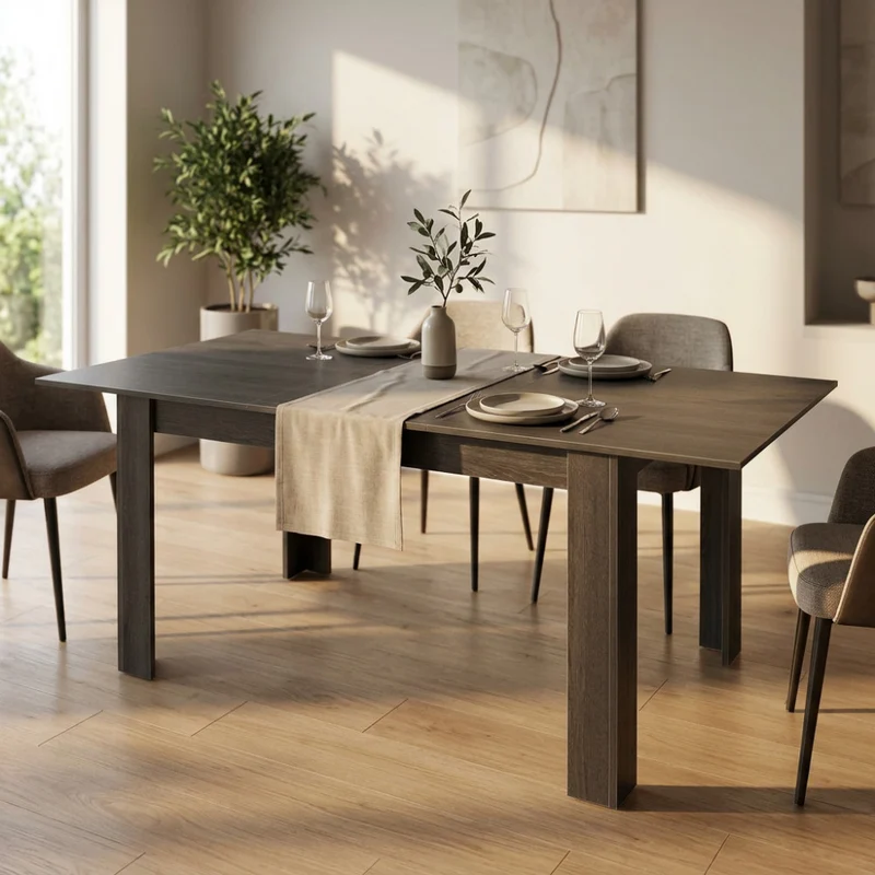 Tavolo da Pranzo Emmet in Melaminico Taupe