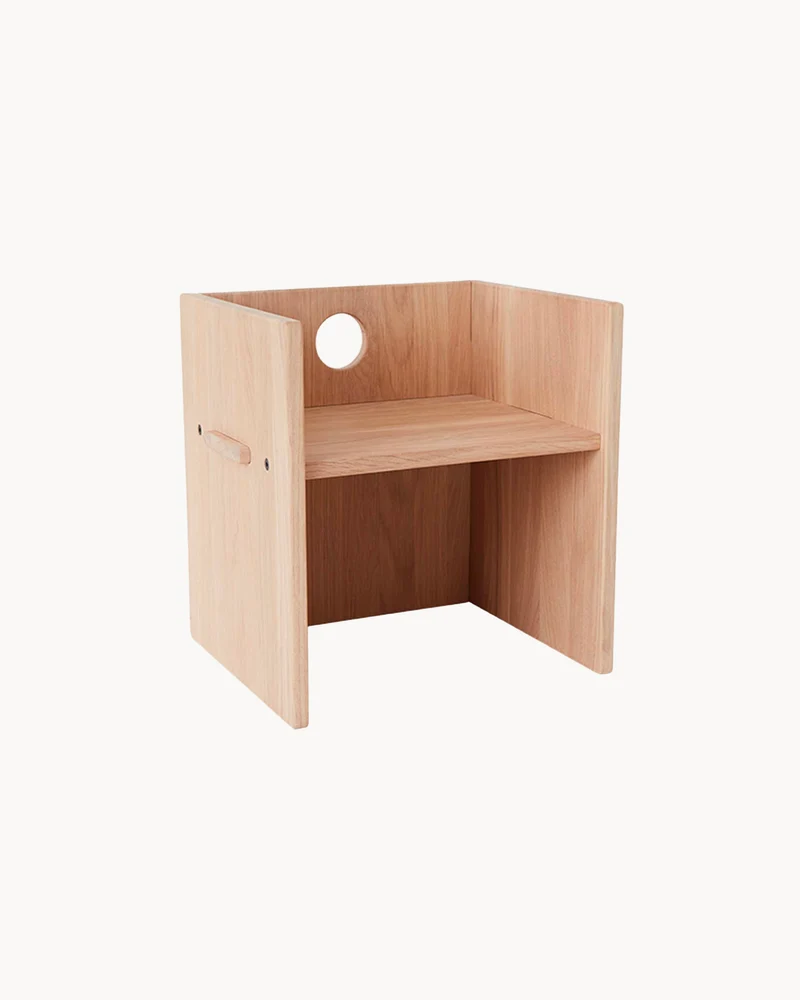 Sedia per bambini in legno di rovere Arca