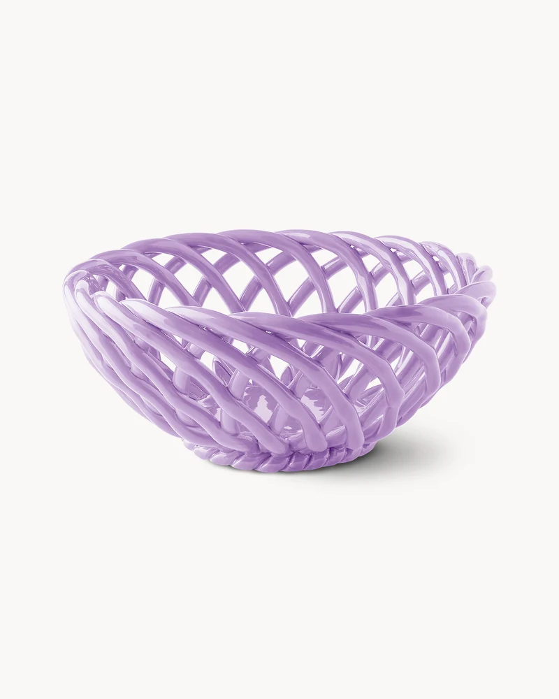 Bowl intrecciata a mano in ceramica Sicilia