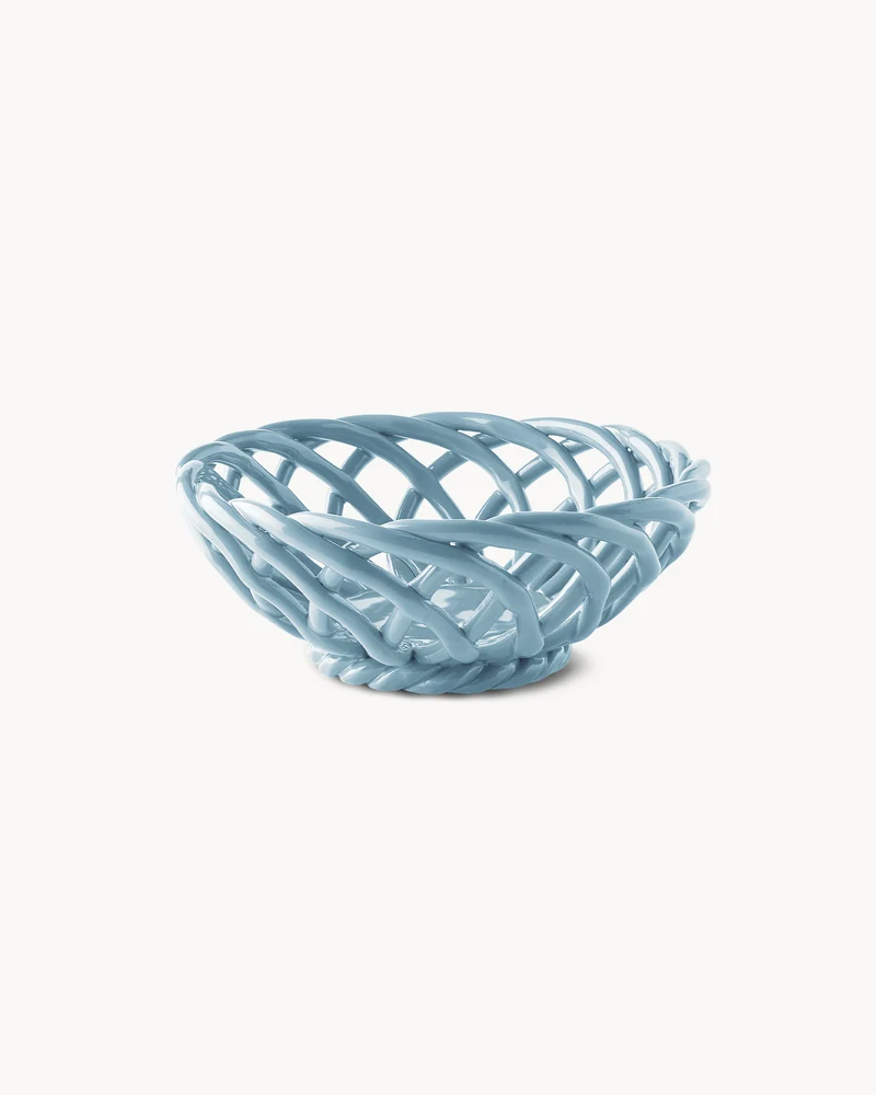 Bowl intrecciata a mano in ceramica Sicilia