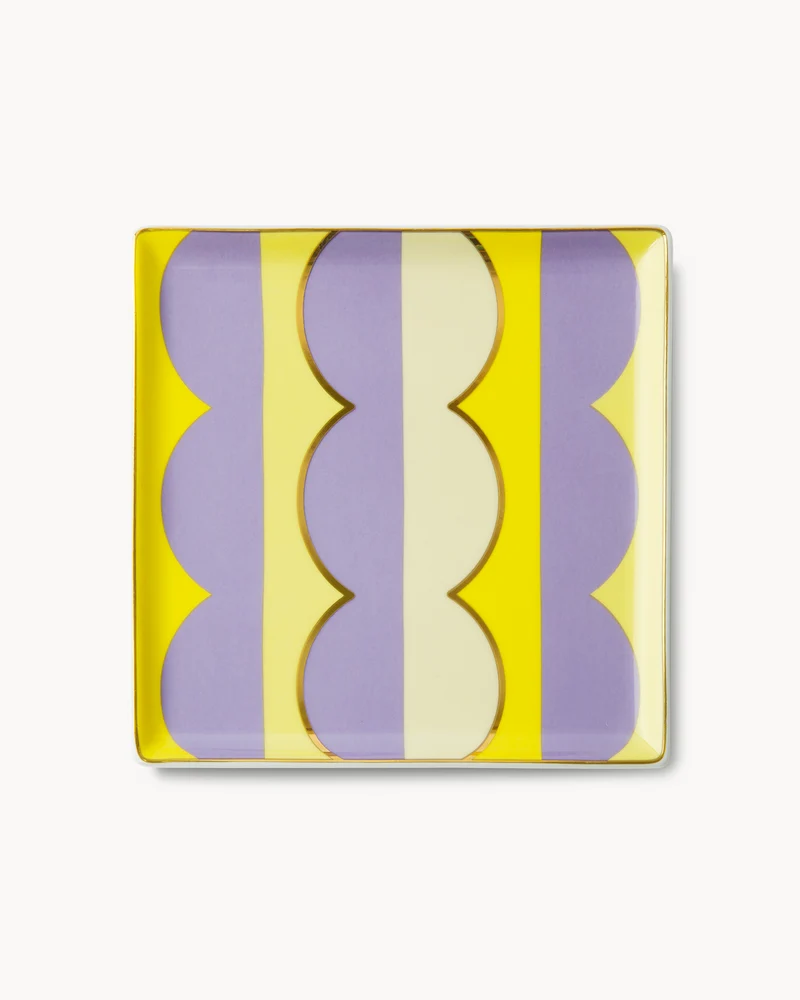 Vassoio decorativo in ceramica Riviera Wave