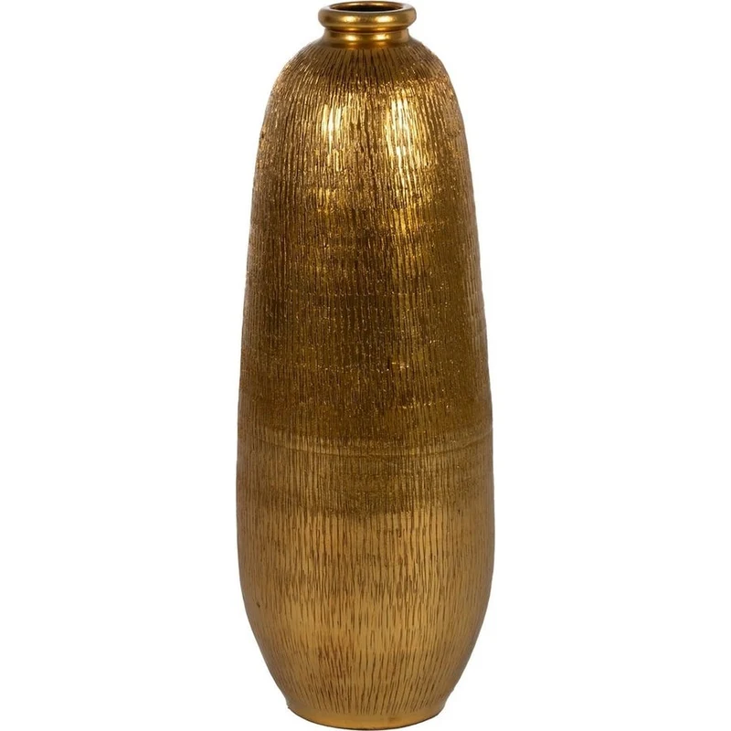 Vaso orientale ceramica dorato H80