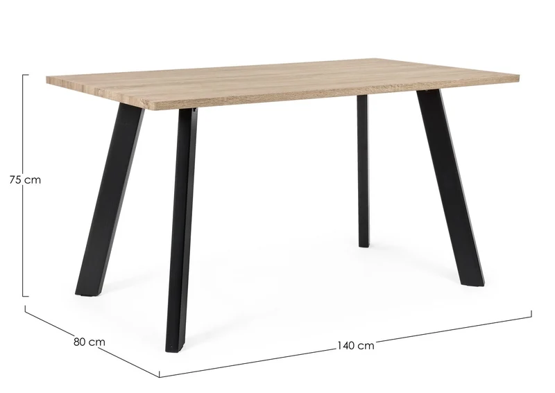 Tavolo "Giant" in legno verniciato per sala da pranzo, da 140 x 80 cm