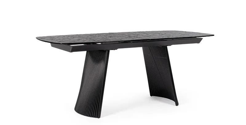 Tavolo "Oliver" allungabile in acciaio per sala da pranzo, da 180/220 x 90 cm