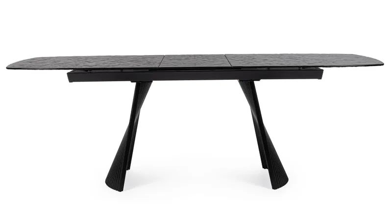 Tavolo "Oliver" allungabile in acciaio per sala da pranzo, da 180/220 x 90 cm