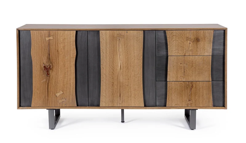 Cassettiera "Garwood" struttura in legno MDF con ante e cassetti