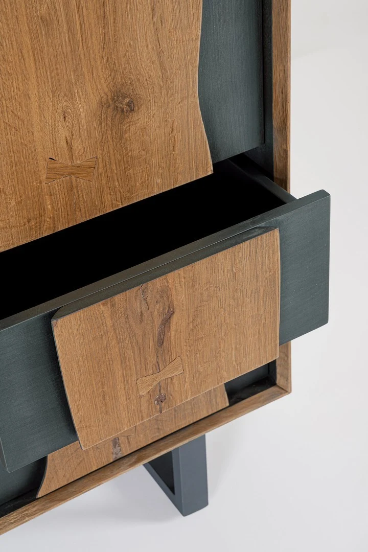 Cassettiera "Garwood" struttura in legno MDF con ante e cassetti