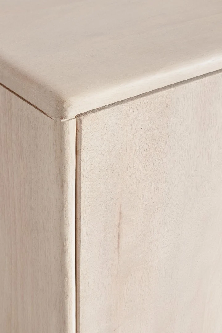 Cassettiera "Elisheva" struttura in legno di mango massiccio con vani e mensole
