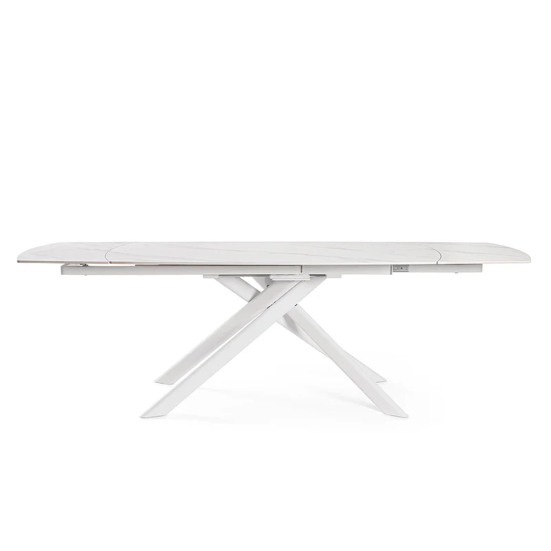 Tavolo "Joakim" allungabile in acciaio per sala da pranzo, da 160/240 x 90 cm