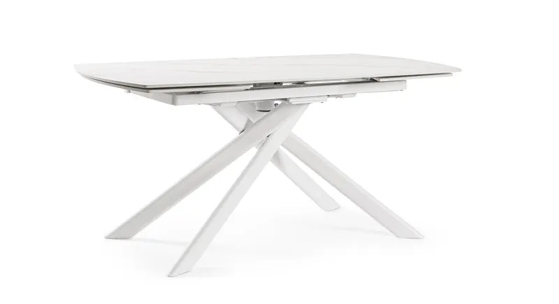 Tavolo "Joakim" allungabile in acciaio per sala da pranzo, da 160/240 x 90 cm