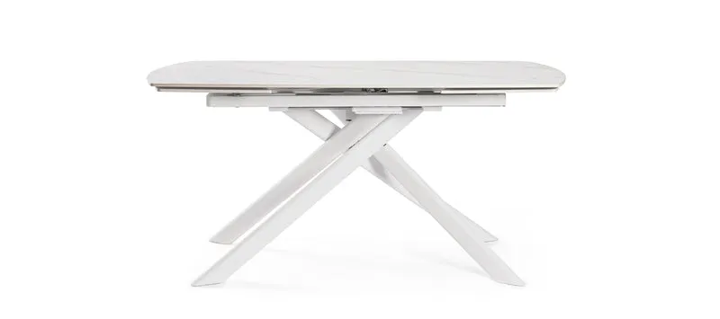 Tavolo "Joakim" allungabile in acciaio per sala da pranzo, da 160/240 x 90 cm