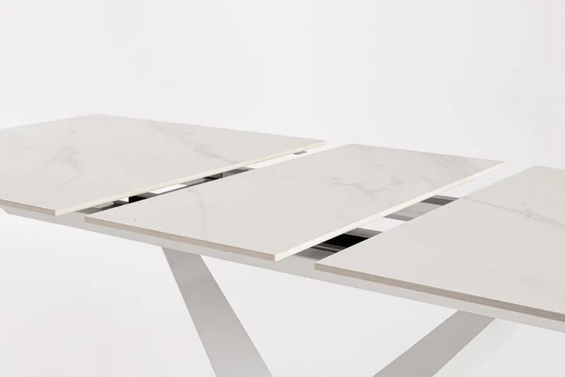 Tavolo "Johannes" allungabile in acciaio per sala da pranzo, da 160/200x 90 cm